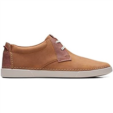 Zapatillas Bajas Clarks Gereld De Cuero Tostado Para Hombre