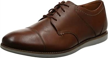 Clarks Marrón Cuero Hombres Raharto Vibe Oxford