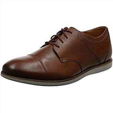 Clarks Marrón Cuero Hombres Raharto Vibe Oxford