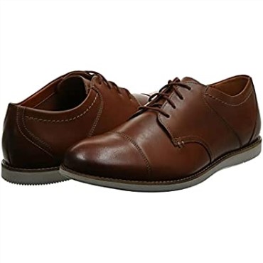 Clarks Marrón Cuero Hombres Raharto Vibe Oxford