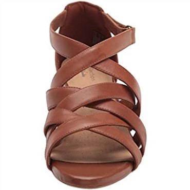 Sandalia Con Tacón Pop Lorene De Mujer Clarks En Piel Color Tostado