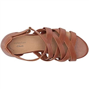Sandalia Con Tacón Pop Lorene De Mujer Clarks En Piel Color Tostado