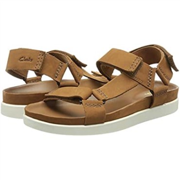 Sandalias Clarks Sunder Range Para Hombre De Nobuk Tostado