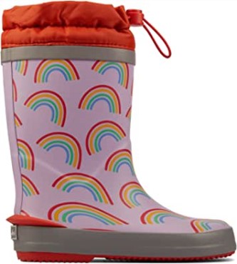 Botas De Agua Clarks Tarri Race Kid Sintético Lila Combi