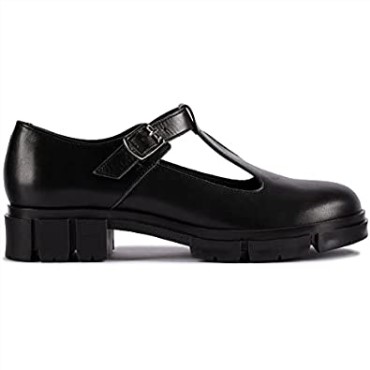 Zapatos De Cuero Clarks Teala Bar Negros