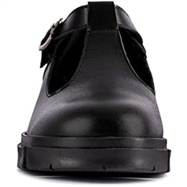 Zapatos De Cuero Clarks Teala Bar Negros