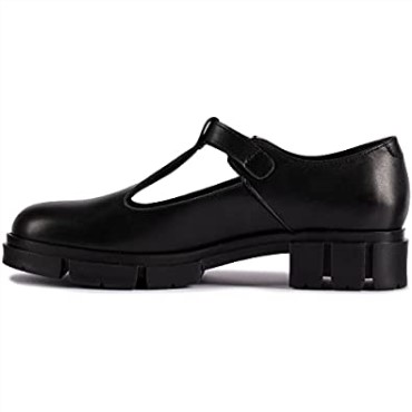 Zapatos De Cuero Clarks Teala Bar Negros