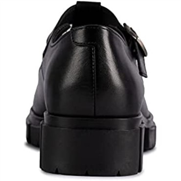 Zapatos De Cuero Clarks Teala Bar Negros