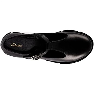 Zapatos De Cuero Clarks Teala Bar Negros