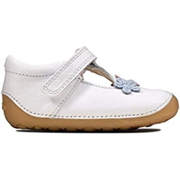 Clarks Ti Ny Sun Zapatos De Cuero Para Niños Pequeños Blanco