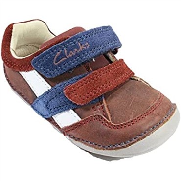 Zapatos Prewalker Para Niños Clarks Ti Ny Zakk De Cuero Marrón