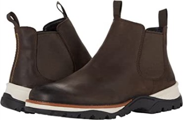 Clarks Topton Chelsea Cuero Negro Aceitoso Marrón Oscuro Cuero Aceitoso