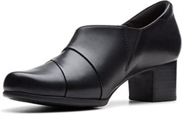 Zapatos De Cuero Clarks Un Damson Adele Negro Negro