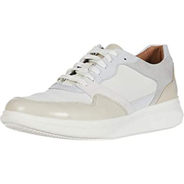 Clarks Un Globe Run Blanco/cuero Piedra/texto Combi Blanco Piedra Cuero Texto Combi