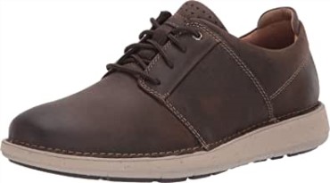 Clarks Un Larvik Encaje Marrón Cuero Aceitoso