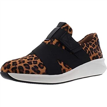 Zapatos Deportivos Y De Entrenamiento De Gamuza Sin Estructura Para Mujer Clarks Un Rio Con Estampado De Leopardo