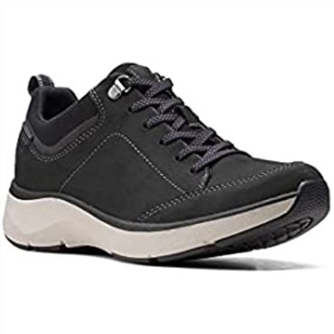 Zapatillas De Senderismo De Mujer Clarks Wave 2 Lace Tex Nubuck Negro
