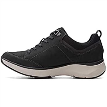 Zapatillas De Senderismo De Mujer Clarks Wave 2 Lace Tex Nubuck Negro