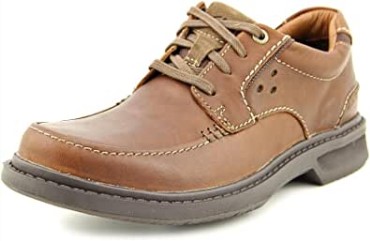 Clarks Wavecenter Ave Hombres Marrón Moc Cuero Oxfords Zapatos