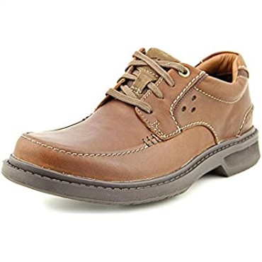 Clarks Wavecenter Ave Hombres Marrón Moc Cuero Oxfords Zapatos