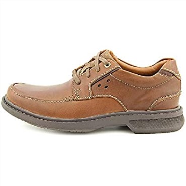Clarks Wavecenter Ave Hombres Marrón Moc Cuero Oxfords Zapatos
