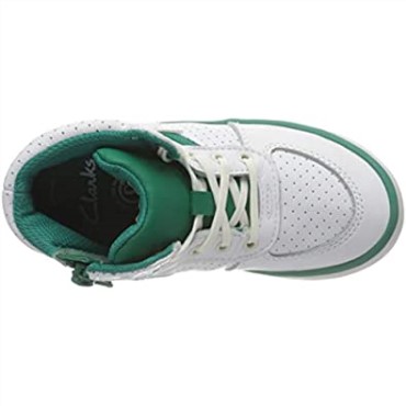 Zapatilla De Niño Clarks City Flake T De Piel Blanca