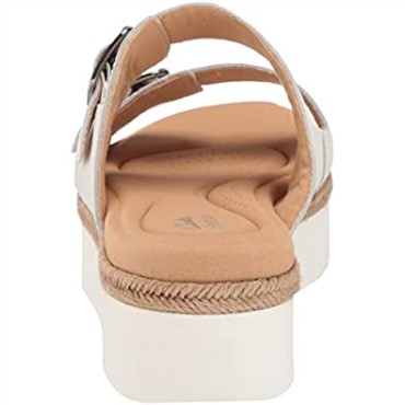 Sandalia De Playa De Mujer Clarks Lana En Piel Blanca