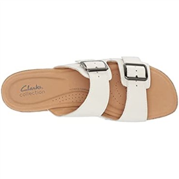 Sandalia De Playa De Mujer Clarks Lana En Piel Blanca