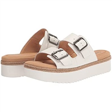 Sandalia De Playa De Mujer Clarks Lana En Piel Blanca