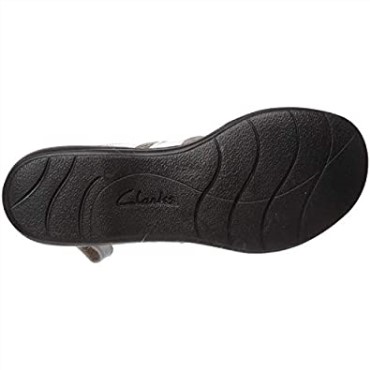 Sandalia Plana Leisa Skip Clarks De Mujer En Piel Blanca