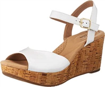 Sandalia De Tacón Annadel Mystic De Charol Blanco De Mujer Clarks Sintético
