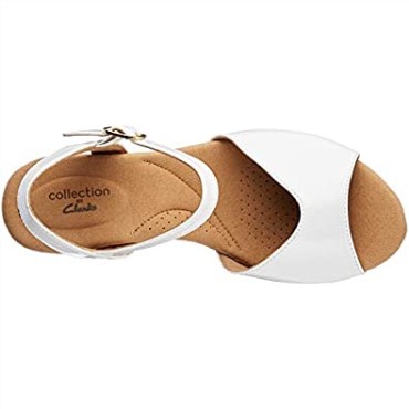 Sandalia De Tacón Annadel Mystic De Charol Blanco De Mujer Clarks Sintético