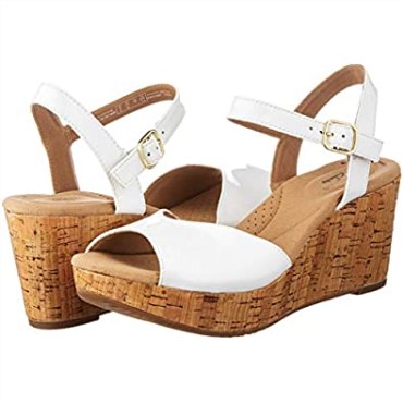 Sandalia De Tacón Annadel Mystic De Charol Blanco De Mujer Clarks Sintético
