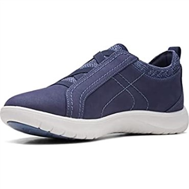 Clarks Mujer Adella Trace Oxford Planas Azul Marino Oscuro Textil