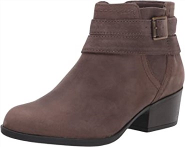 Botines Clarks Adreena Show Para Mujer Cuero Topo Oscuro