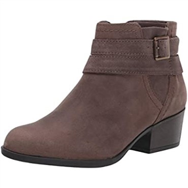 Botines Clarks Adreena Show Para Mujer Cuero Topo Oscuro