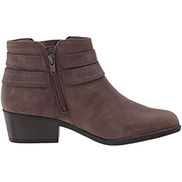 Botines Clarks Adreena Show Para Mujer Cuero Topo Oscuro