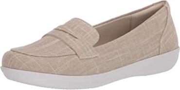 Mocasines De Mujer Clarks Ayla Form Lino Natural