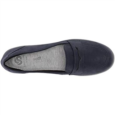 Mocasines Mujer Clarks Ayla Form Nubuck Sintético Azul Marino