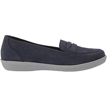Mocasines Mujer Clarks Ayla Form Nubuck Sintético Azul Marino