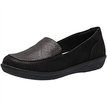 Mocasín Mujer Clarks Ayla River Negro Estampado Serpiente Sintético