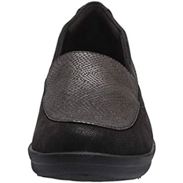 Mocasín Mujer Clarks Ayla River Negro Estampado Serpiente Sintético