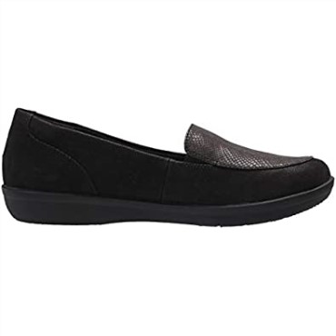 Mocasín Mujer Clarks Ayla River Negro Estampado Serpiente Sintético