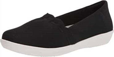 Zapatillas Clarks Ayla Shine Mujer Negro Brillo Textil