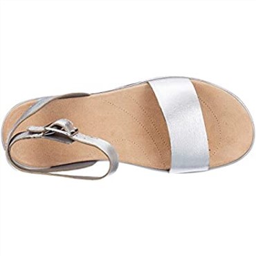 Sandalias De Tiras Mujer Clarks Botanic Poppy Plata Plata Cuero