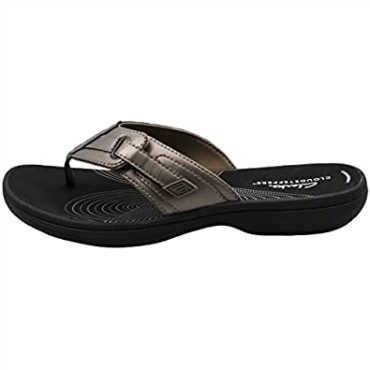 Chanclas De Mujer Clarks Brinkley Jazz Peltre Negro