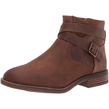 Botines Clarks Camzdime Mujer Cuero Tostado Oscuro