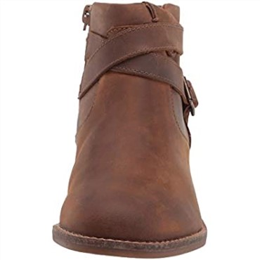 Botines Clarks Camzdime Mujer Cuero Tostado Oscuro