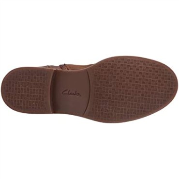 Botines Clarks Camzdime Mujer Cuero Tostado Oscuro