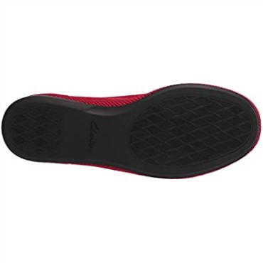 Clarks Carly Wish Bailarinas Planas De Punto Rojo Para Mujer